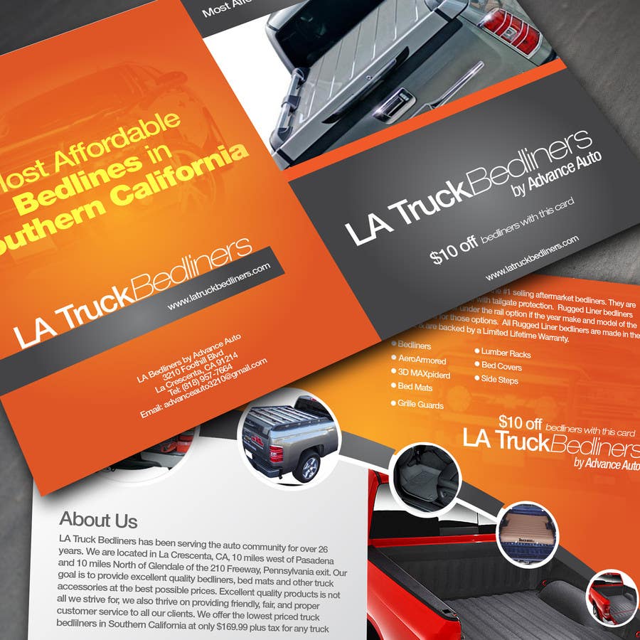 Penyertaan Peraduan #16 untuk                                                 Design a Brochure for LA Truck Bedliners
                                            