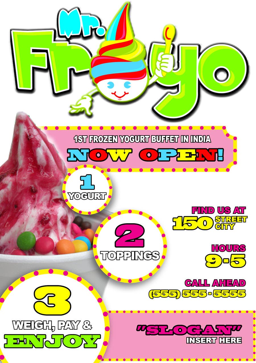 Contest Entry #5 for                                                 MrFroyo flyer design
                                            