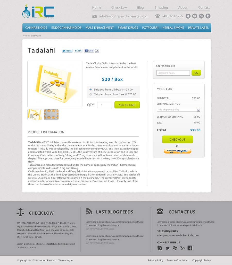 
                                                                                                                        Proposition n°                                            18
                                         du concours                                             Wordpress Theme Design for Import Research Chemicals
                                        
