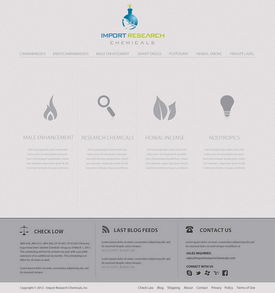
                                                                                                                        Proposition n°                                            16
                                         du concours                                             Wordpress Theme Design for Import Research Chemicals
                                        