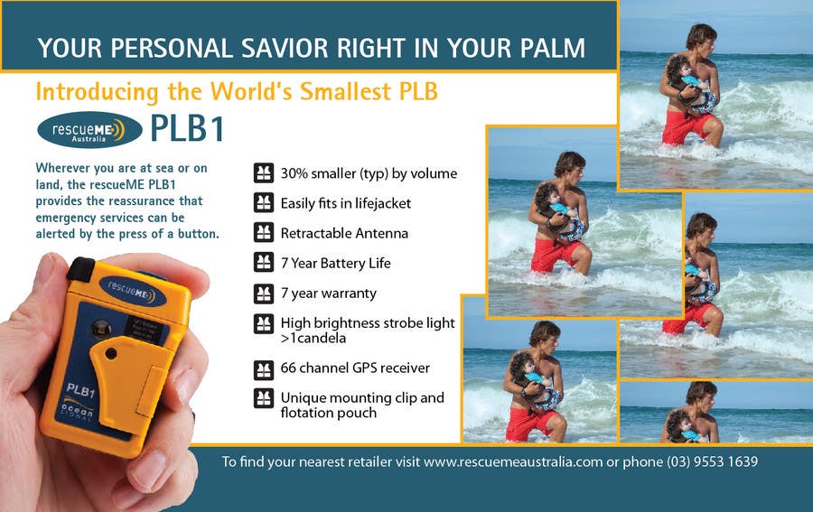Proposition n°3 du concours                                                 Design an Advertisement for Print - rescueME Personal Locator Beacon
                                            