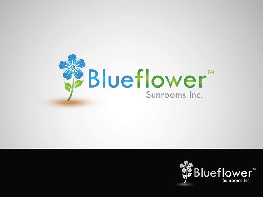 Συμμετοχή Διαγωνισμού #483 για                                                 Logo Design for Blueflower TM Sunrooms Inc.  Windscreen/Sunrooms screen reduces 80% wind on deck
                                            