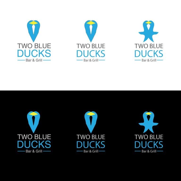 Proposition n°28 du concours                                                 Design a Logo for two blue ducks bar and grill
                                            