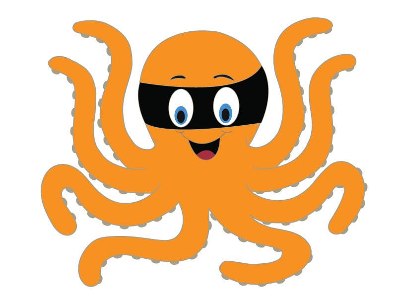 Participación en el concurso Nro.13 para                                                 Design a bandit mask wearing octopus!
                                            
