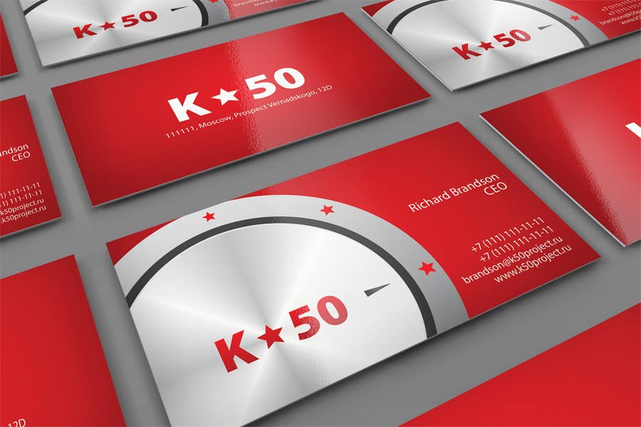 Kilpailutyö #3 kilpailussa                                                 Business cards design for K50 (Разработка визитных карточек)
                                            