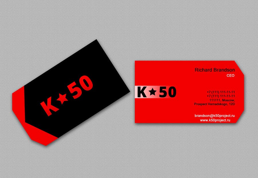 Kilpailutyö #36 kilpailussa                                                 Business cards design for K50 (Разработка визитных карточек)
                                            
