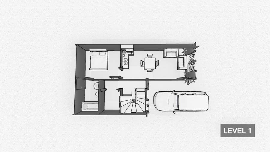 Natečajni vnos #39 za                                                 House Plan for a small space: Ground Floor + 2 floors
                                            
