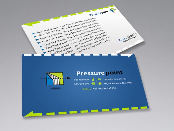 Intrarea #179 pentru concursul „                                                Business Card Design for Pressurepoint
                                            ”