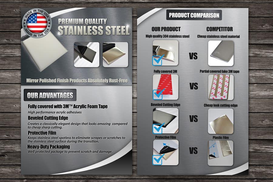 Inscrição nº 7 do Concurso para                                                 Design a Flyer For Stainless Steel Chrome Auto Accessories
                                            