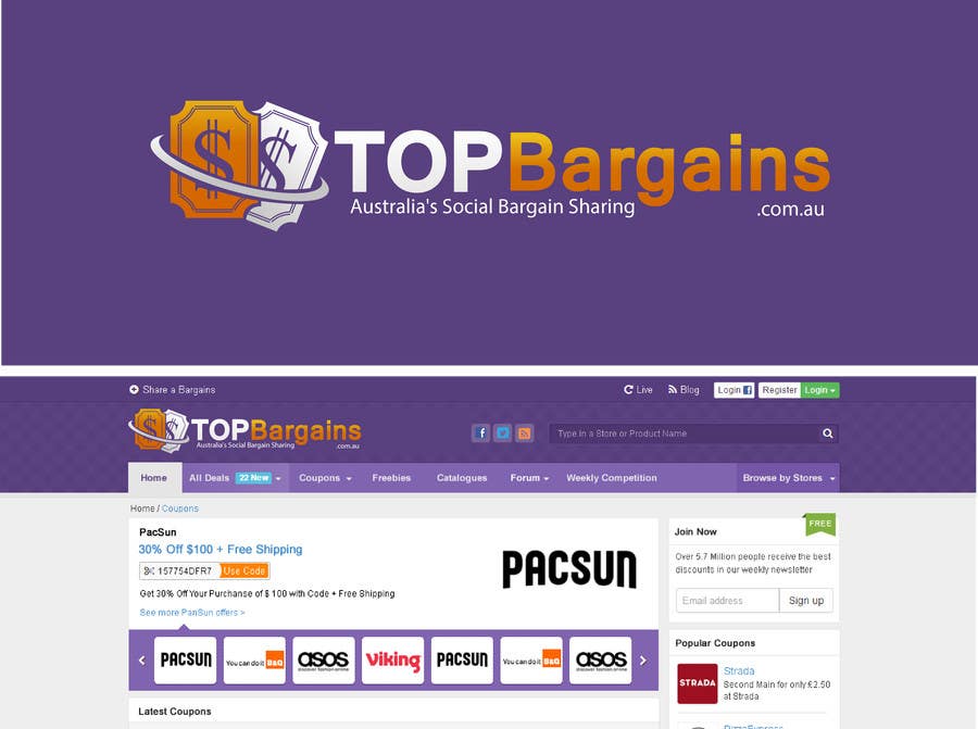 Bài tham dự cuộc thi #22 cho                                                 Design a Logo for TopBargains
                                            