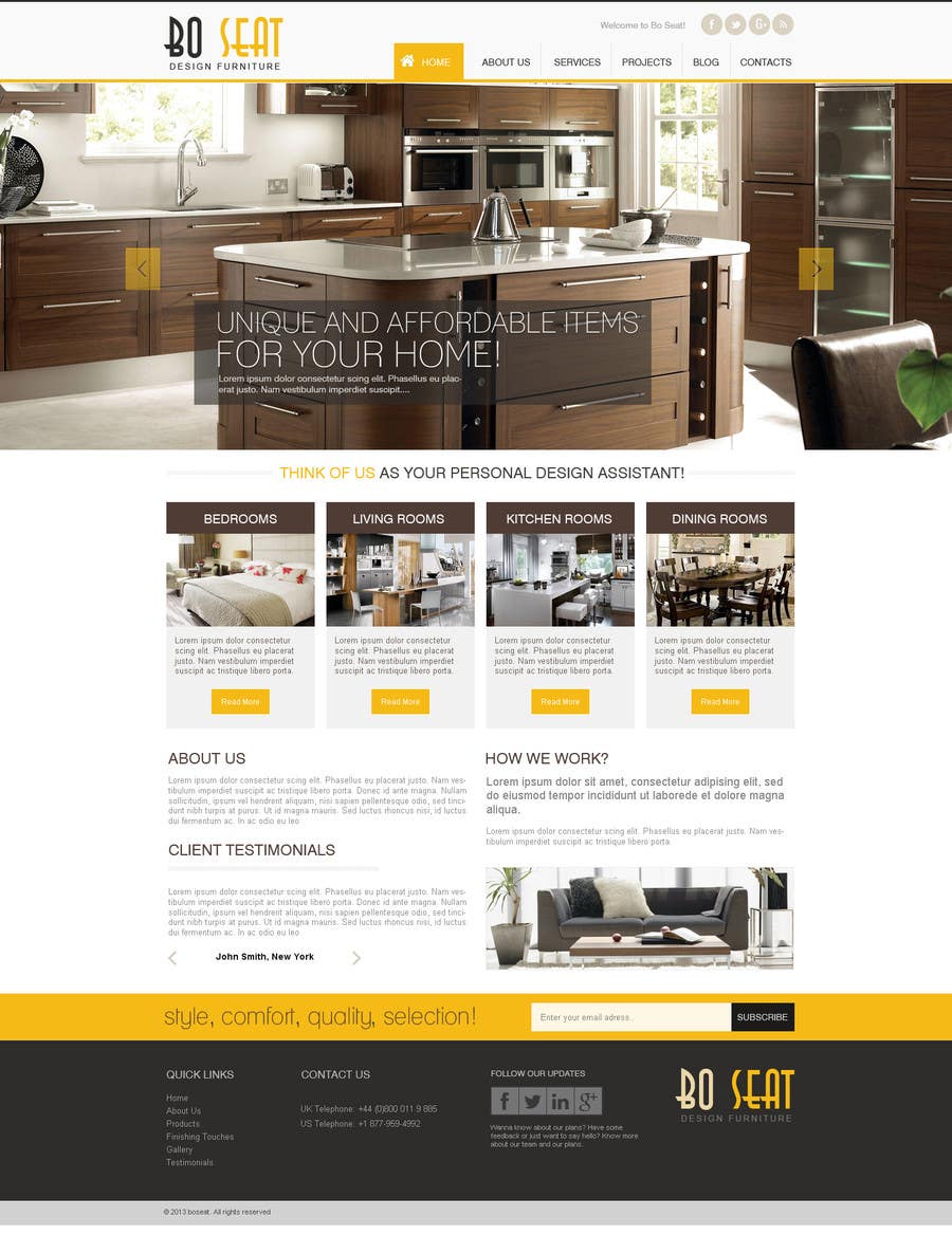 Proposition n°20 du concours                                                 Design a Website Mockup for new furniture center in Thailand
                                            