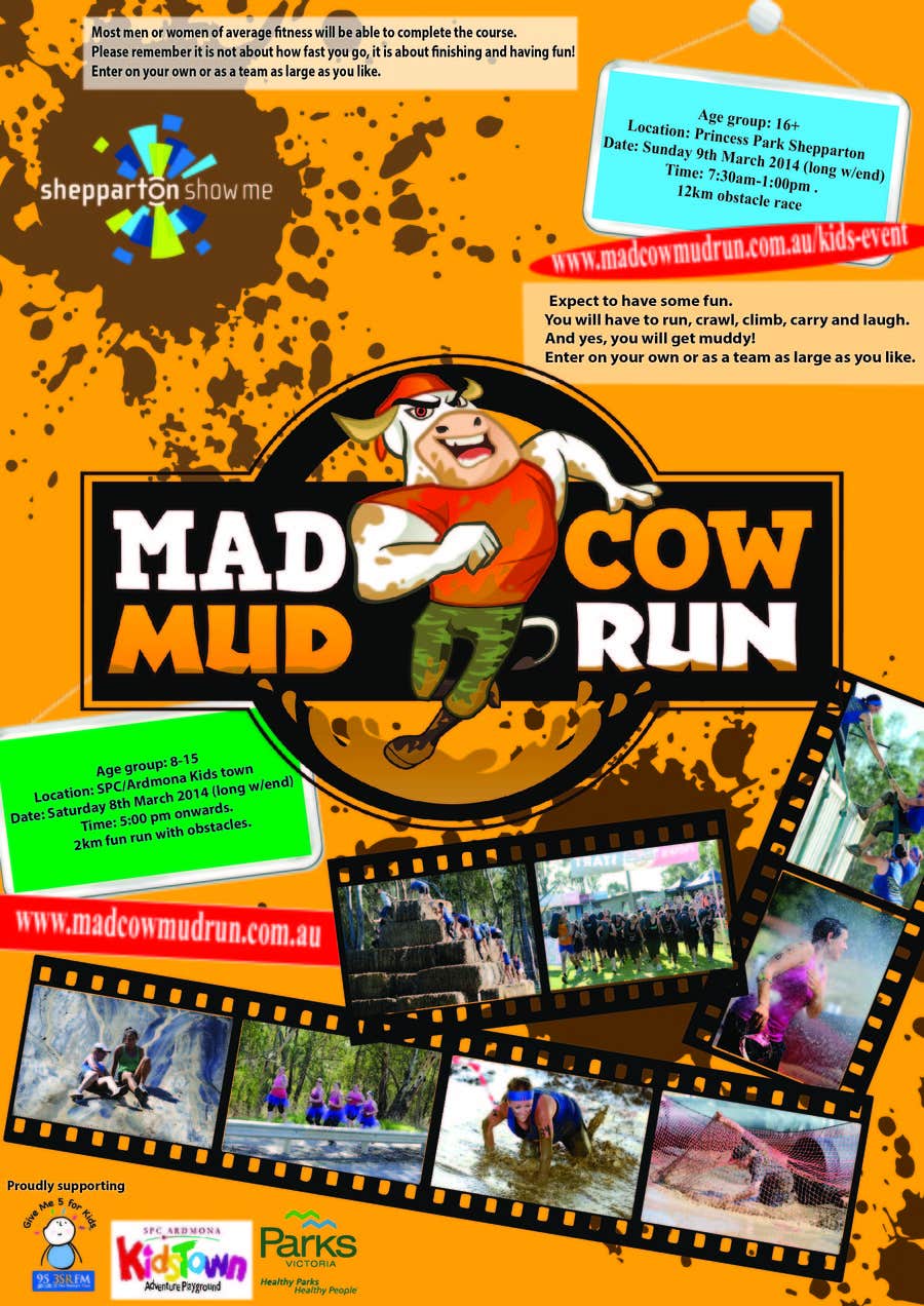 Inscrição nº 32 do Concurso para                                                 Design a Flyer/Poster for Mad Cow Mud Run
                                            