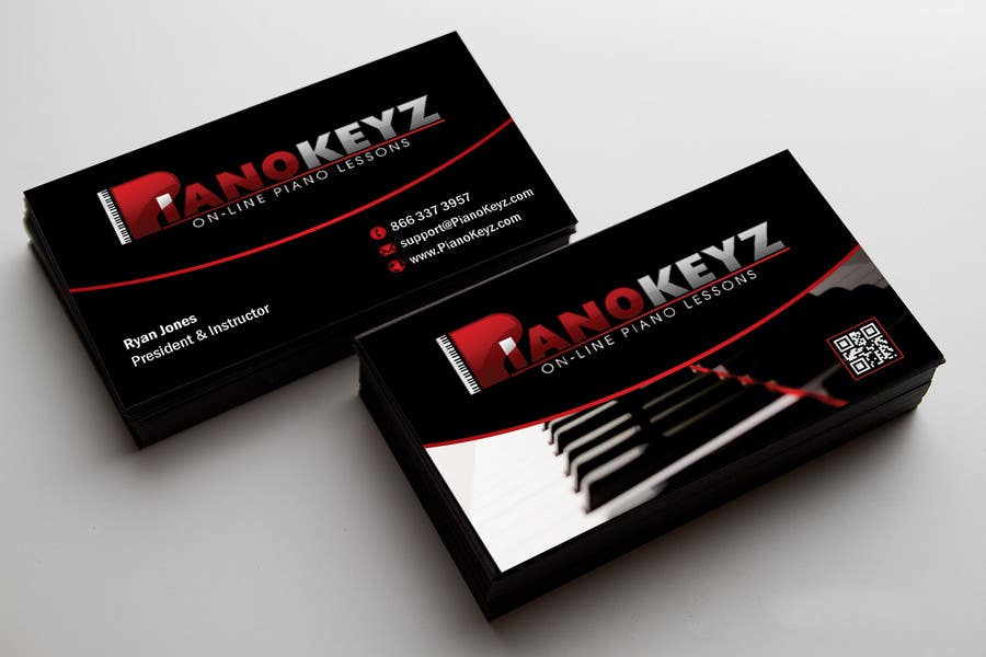 Inscrição nº 13 do Concurso para                                                 Design a Business Card for PianoKeyz, an online membership site for piano lessons
                                            