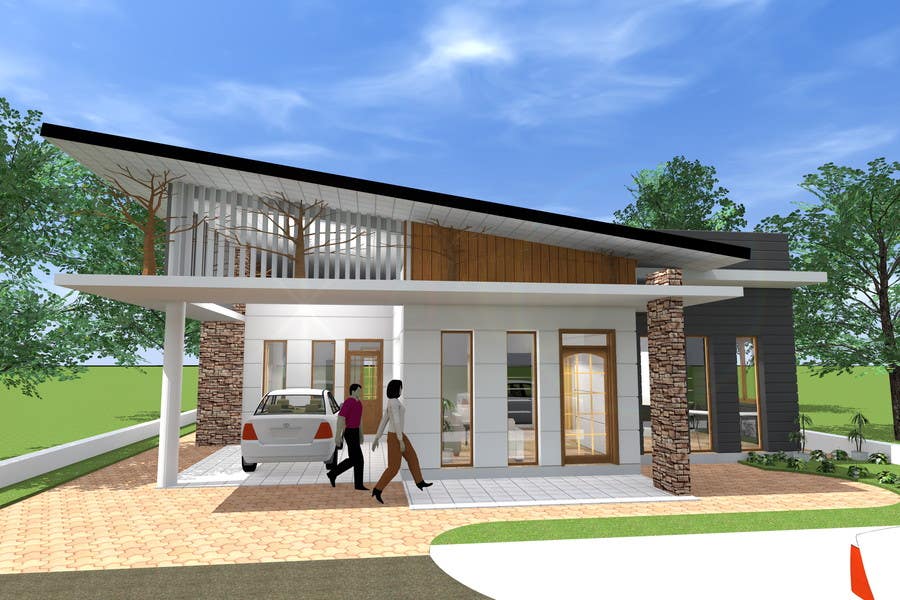 Proposition n°40 du concours                                                 one story house design
                                            