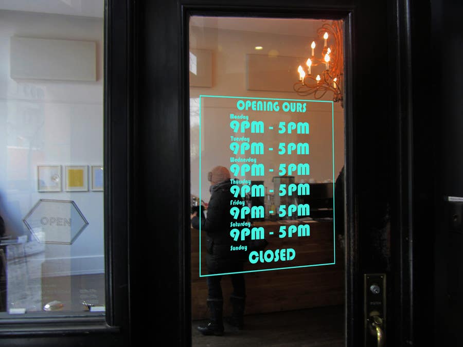 Proposta in Concorso #15 per                                                 Business Opening Hours/Times Design.
                                            