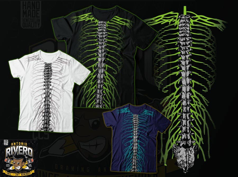 Kilpailutyö #21 kilpailussa                                                 Tshirt Design Spine and Nervous System
                                            