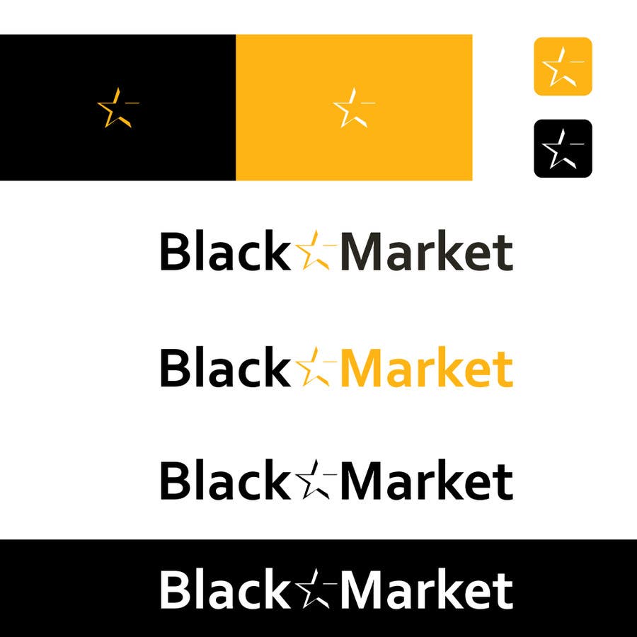 Kilpailutyö #4 kilpailussa                                                 Webshop logo (BlackStar.Market)
                                            