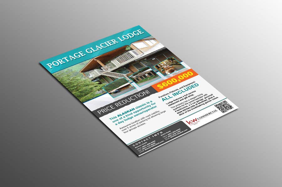 Penyertaan Peraduan #5 untuk                                                 Design a Flyer for Portage Glacier Lodge
                                            