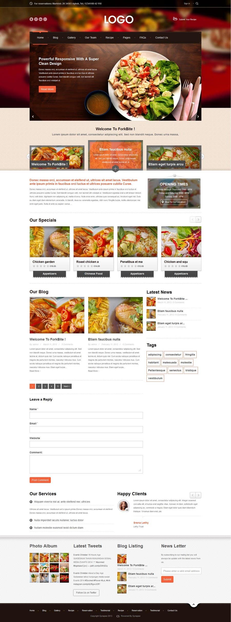 Contest Entry #25 for                                                 wordpress cooking Website using plugin
                                            