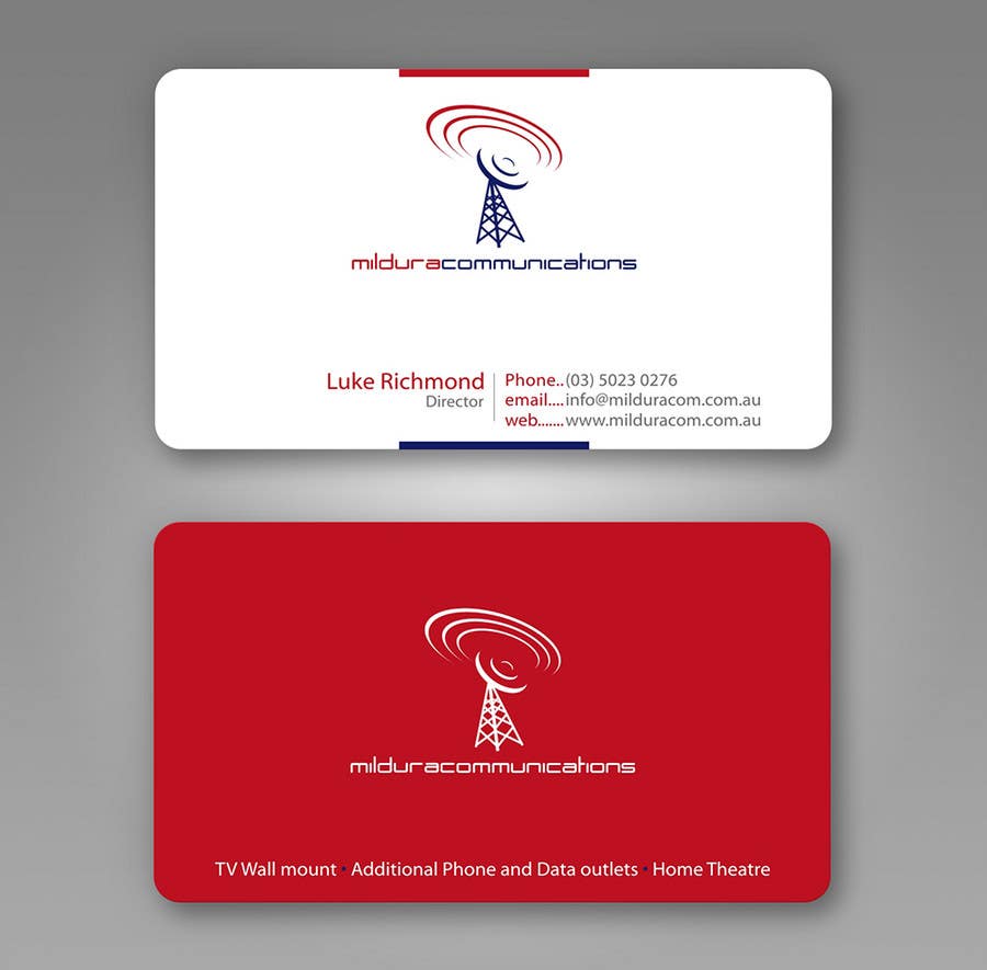 
                                                                                                                        Kilpailutyö #                                            12
                                         kilpailussa                                             Business Card Design for Mildura Communications
                                        