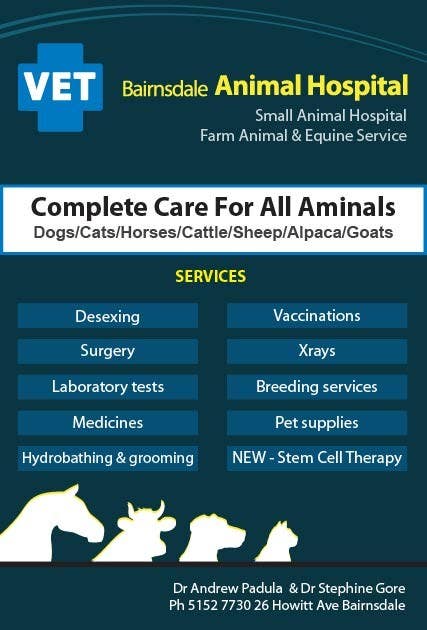 Contest Entry #12 for                                                 Graphic Design for Bairnsdale Animal Hospital
                                            