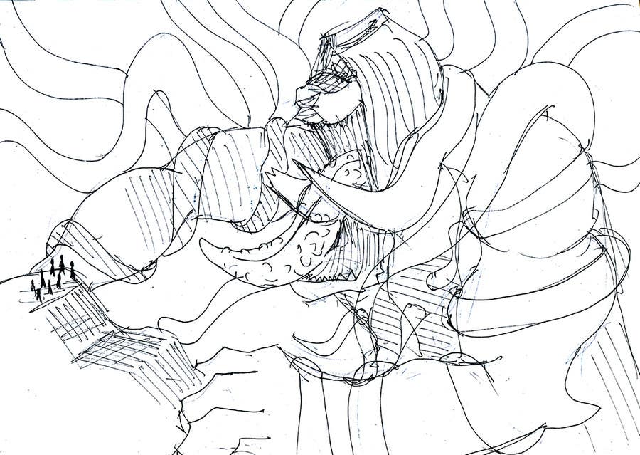 Bài tham dự cuộc thi #29 cho                                                 QUICK Sketch of 2 Fantasy Monsters. Just Sketch. Quick Easy and Fun
                                            