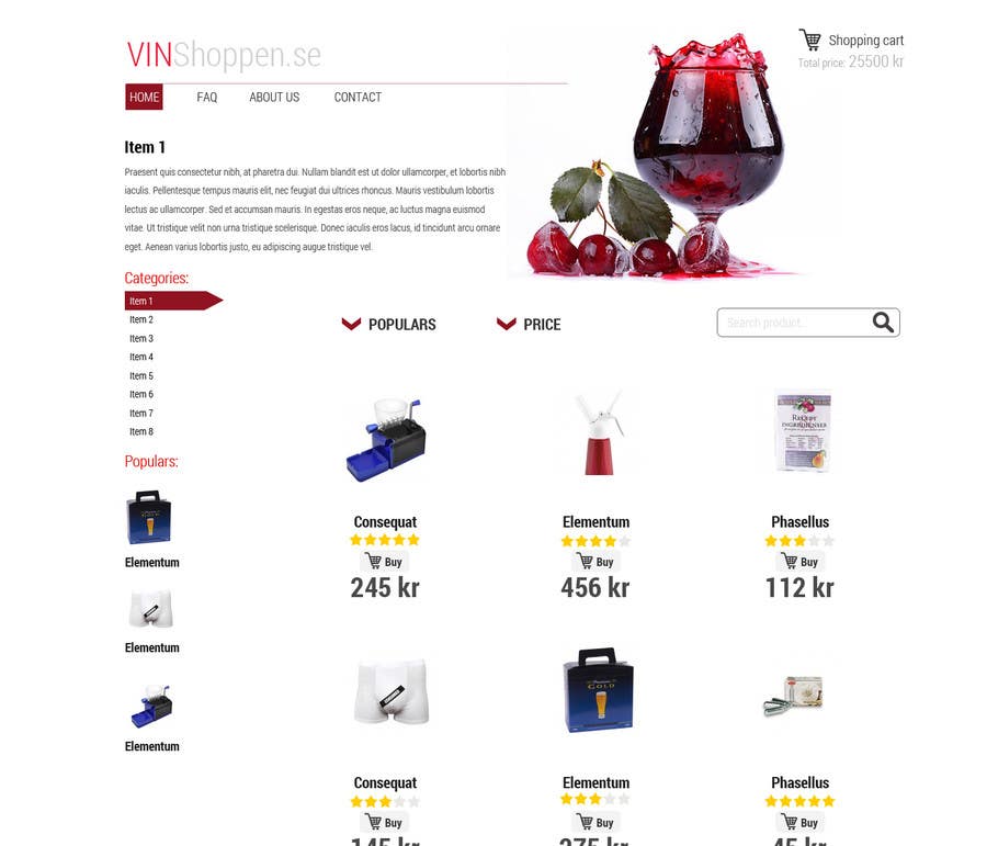 Konkurrenceindlæg #8 for                                                 Design a Website Mockup for Magento e-shop
                                            