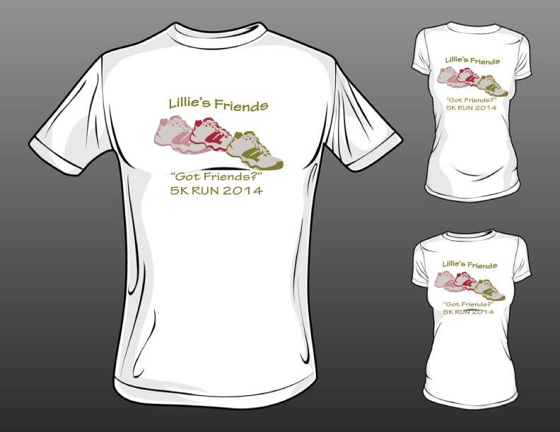 Proposition n°4 du concours                                                 2014 Lillie's Friends "Got Friends?" 5K Race Shirt Design
                                            