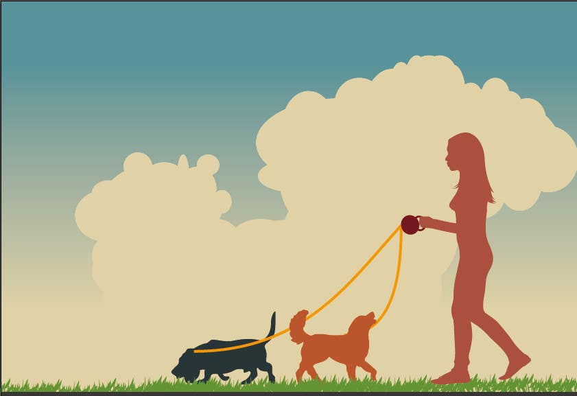 Konkurrenceindlæg #5 for                                                 Illustrate Something for dog walking company
                                            