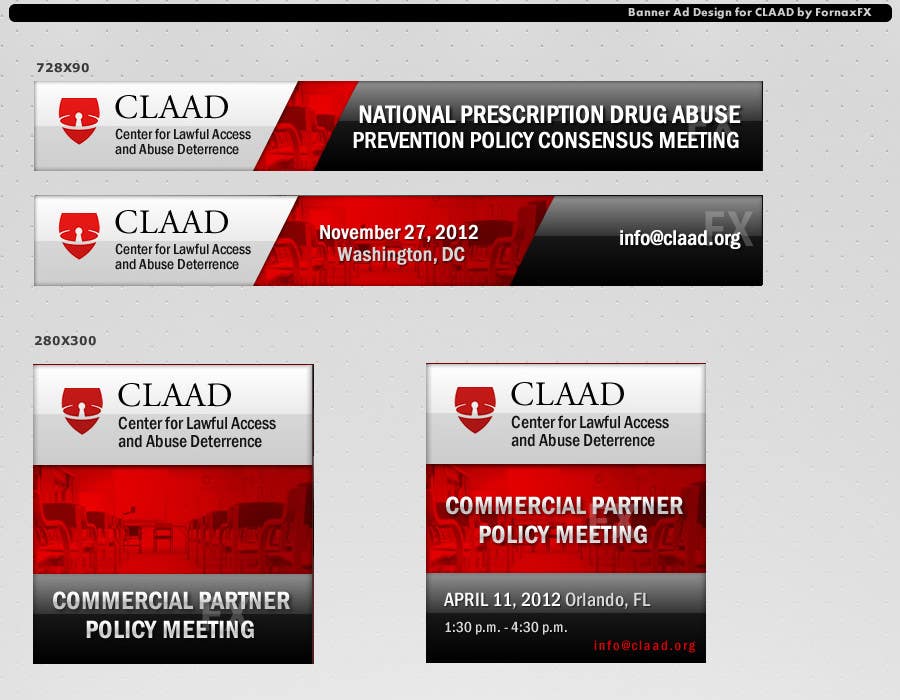 Entri Kontes #61 untuk                                                Banner Ad Design for Center for Lawful Access and Abuse Deterrence (CLAAD)
                                            