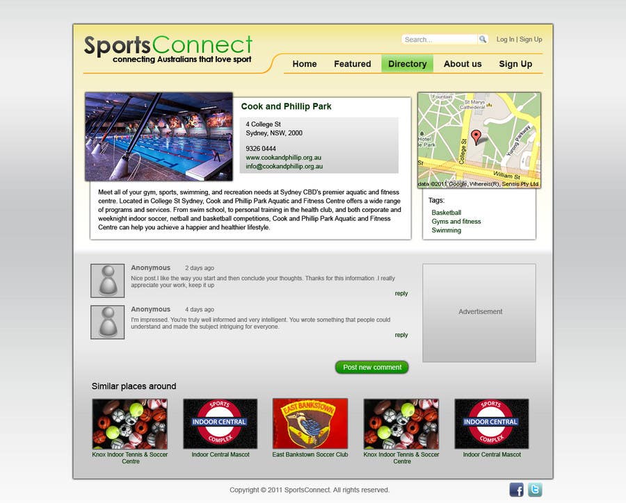 Konkurransebidrag #97 i                                                 Website Design for Sportsconnect
                                            