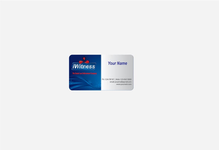 Kilpailutyö #33 kilpailussa                                                 iWitness business card design
                                            