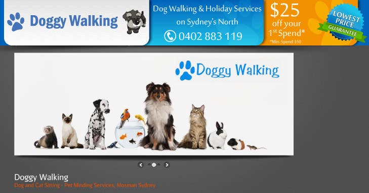 Contest Entry #26 for                                                 Design a Static Leaderboard Banner for Dog Walking Business
                                            