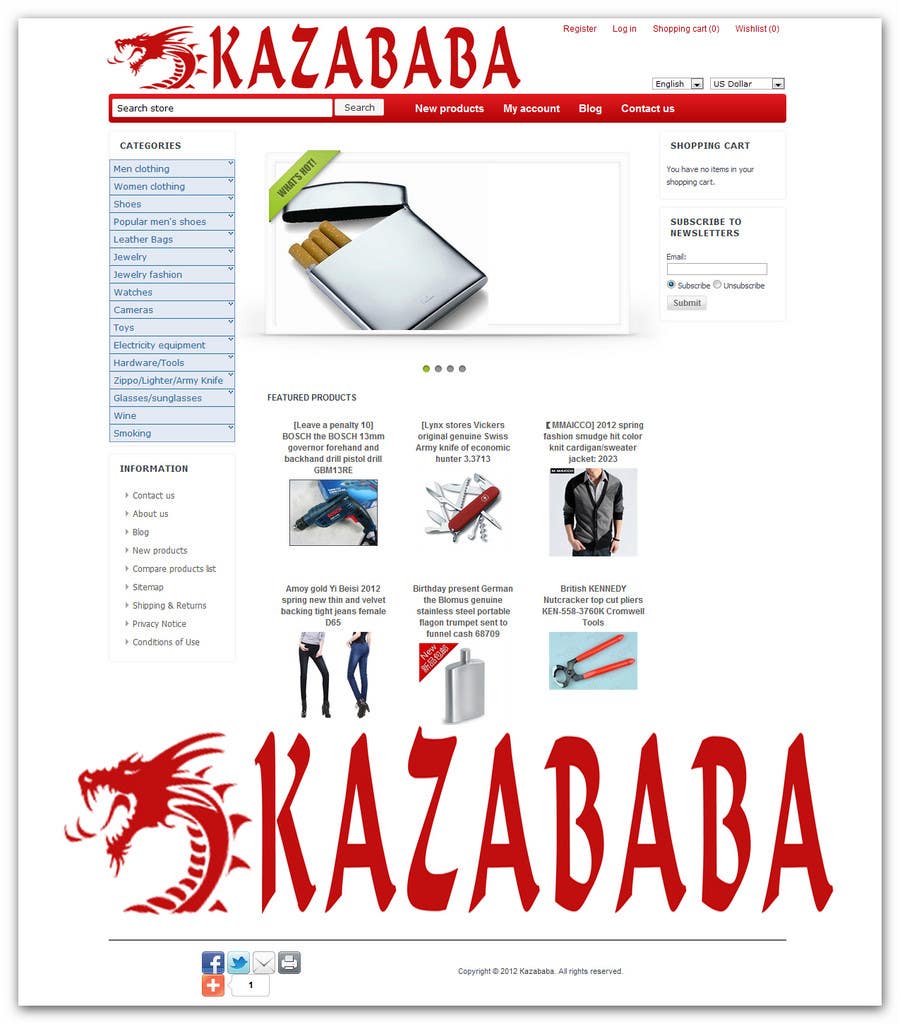 Contest Entry #104 for                                                 Logo Design for kazababa
                                            