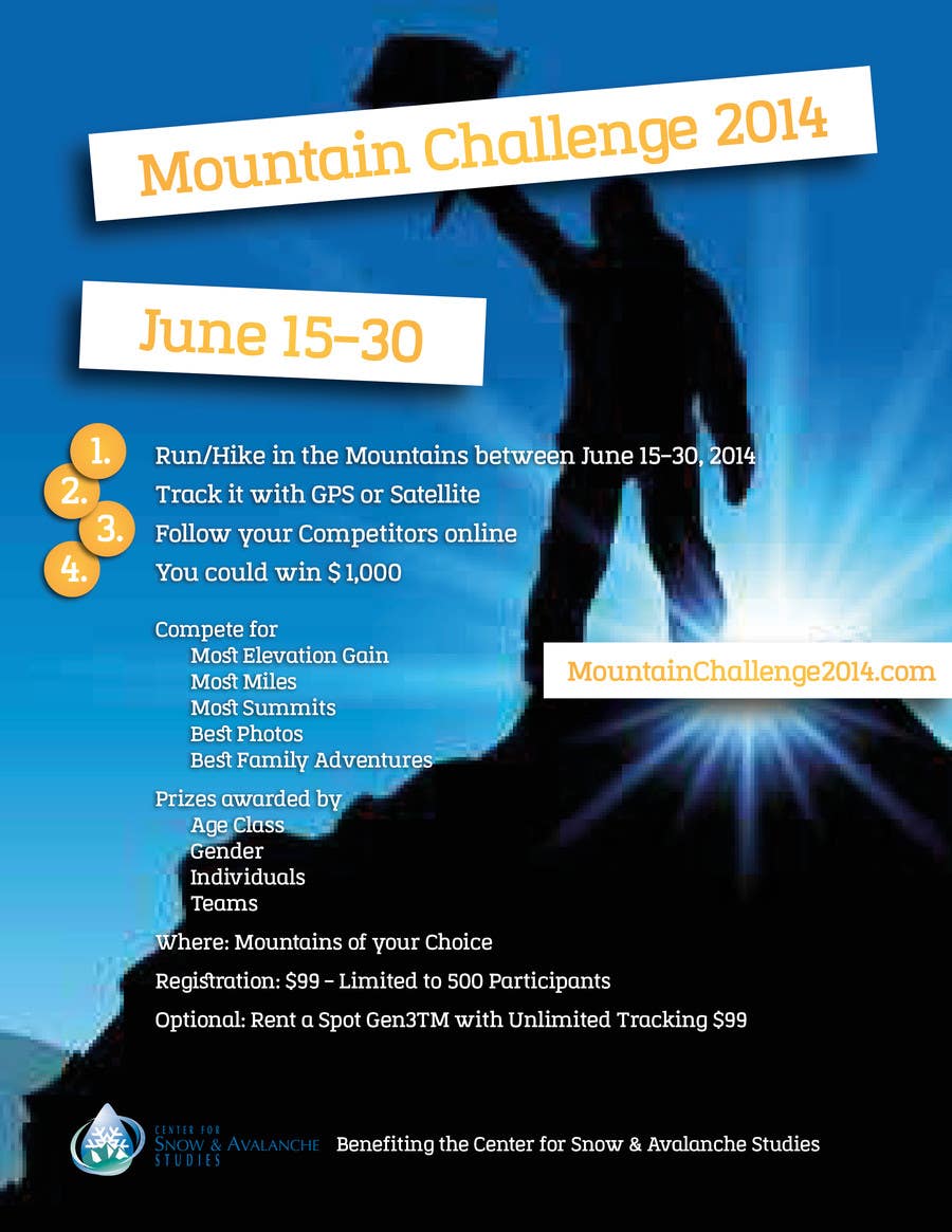 Proposta in Concorso #30 per                                                 Design a Flyer/Poster for a Mountain Adventure Event
                                            
