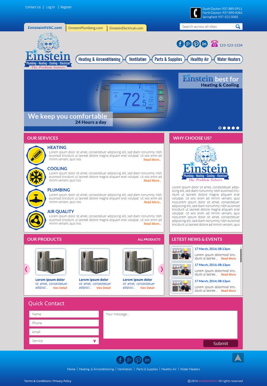 Contest Entry #15 for                                                 HVAC Company need home page mock-up.
                                            