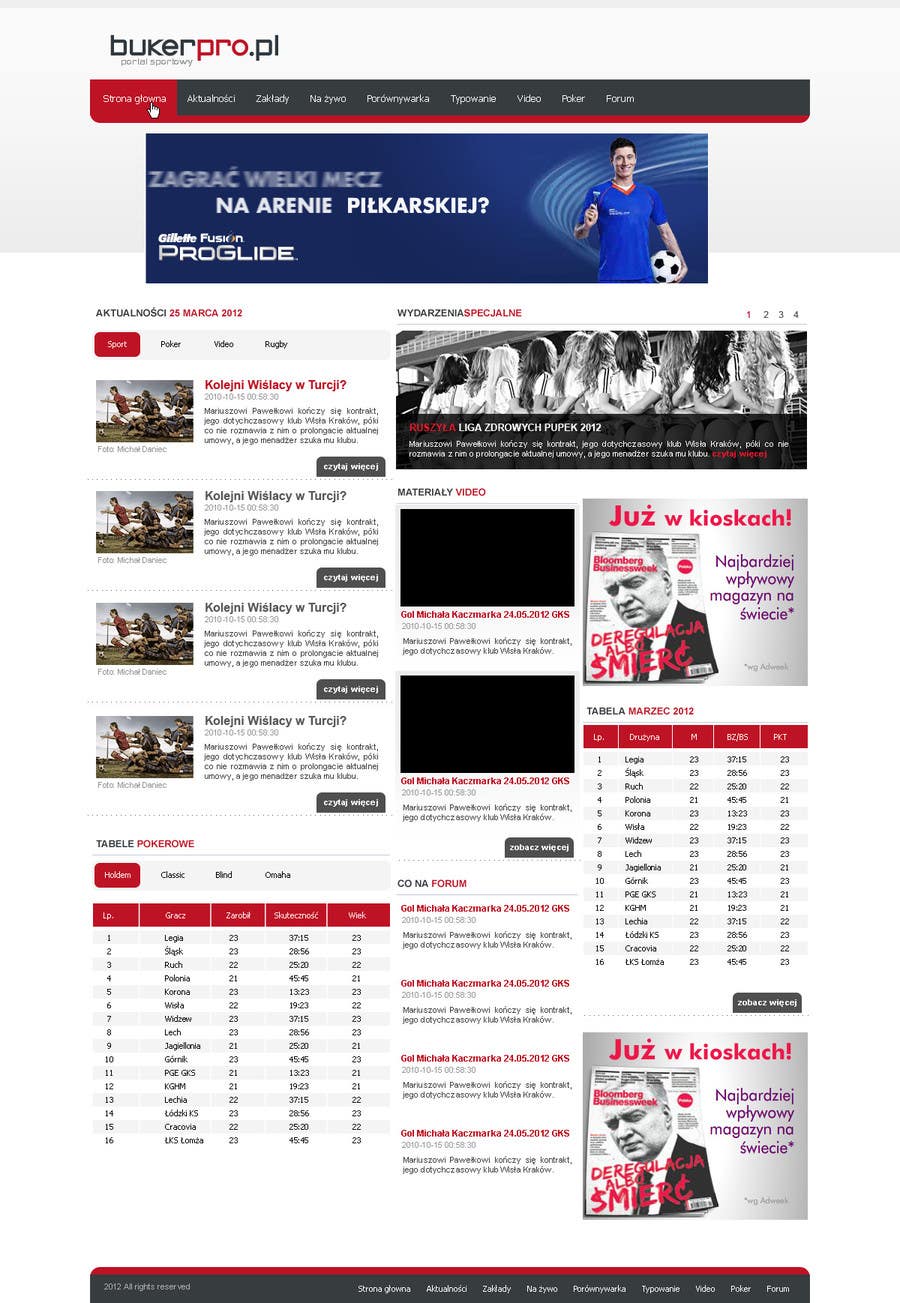 Kilpailutyö #2 kilpailussa                                                 Design a Website Mockup for soccer / football forum
                                            
