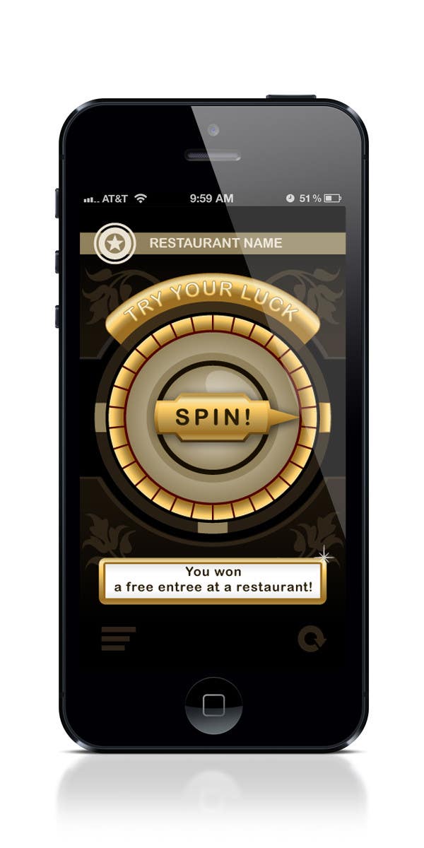 Bài tham dự cuộc thi #10 cho                                                 Design an App Mockup for a Restaurant discount lottery system
                                            