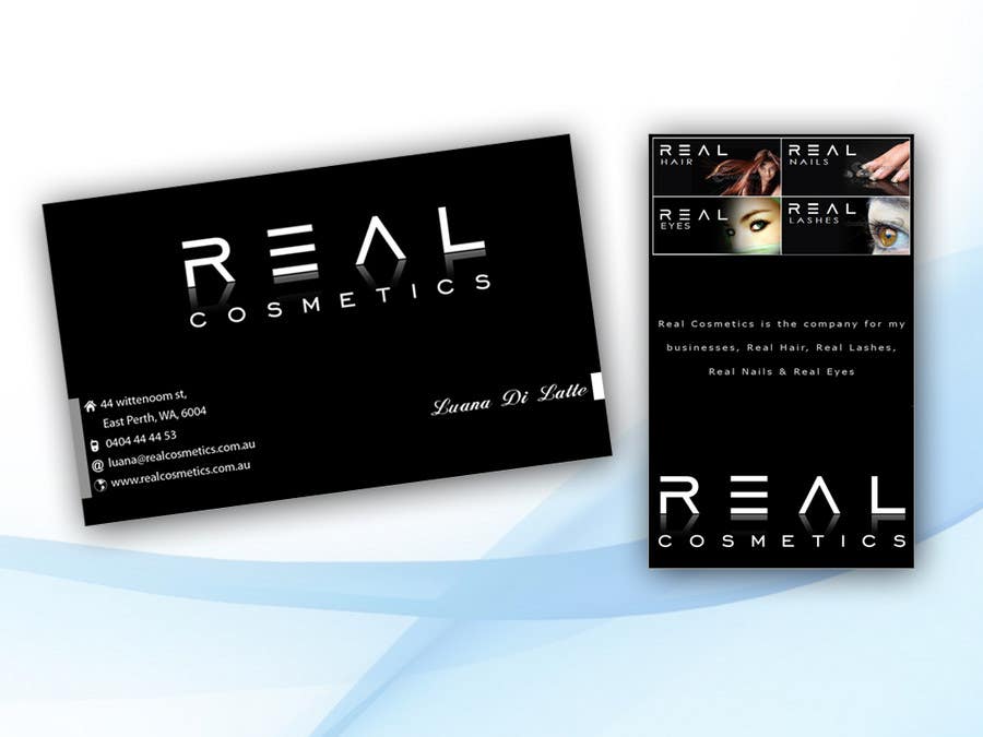 Entri Kontes #40 untuk                                                Business Card Design for Real Cosmetics
                                            