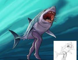 #32 for Illustrate a Half-Man Half-Shark Character for a Movie af porderanto