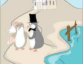 nº 48 pour Drawing / cartoon for wedding invite with penguins near the surf par onanana 