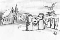 Proposition n° 30 du concours Graphic Design pour Drawing / cartoon for wedding invite with penguins near the surf