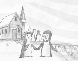 nº 67 pour Drawing / cartoon for wedding invite with penguins near the surf par Ferrignoadv 