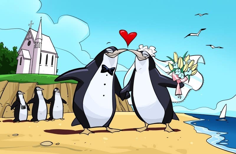 
                                                                                                                        Proposition n°                                            27
                                         du concours                                             Drawing / cartoon for wedding invite with penguins near the surf
                                        