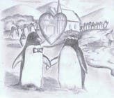 Proposition n° 34 du concours Graphic Design pour Drawing / cartoon for wedding invite with penguins near the surf