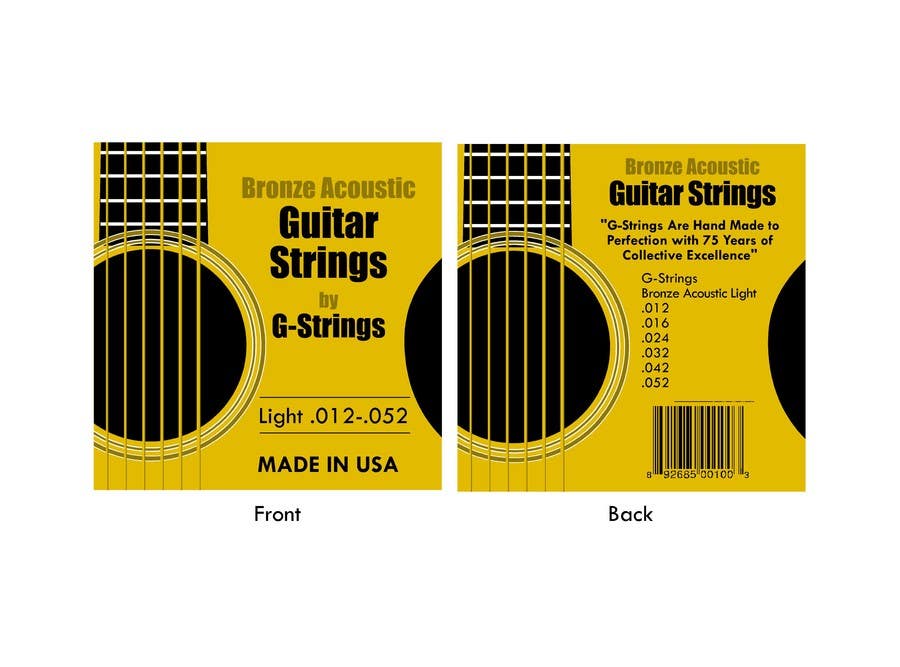 Wasilisho la Shindano #19 la                                                 Create Print and Packaging Designs for Acoustic Guitar Strings
                                            