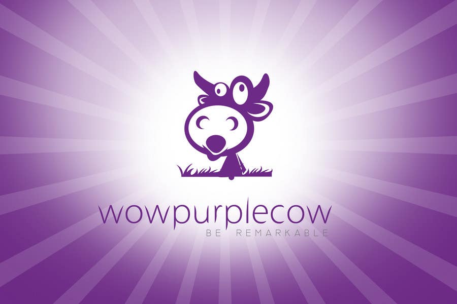 Kilpailutyö #436 kilpailussa                                                 WOW! Purple Cow - Logo Design for wowpurplecow.com - Lots of creative freedom, Guaranteed Winner!
                                            