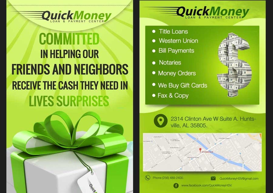 Proposition n°22 du concours                                                 Design a Flyer for QuickMoney Loan & Payment Center
                                            