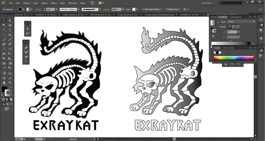 Kilpailutyö #17 kilpailussa                                                 Graphic Design for Exraykat
                                            