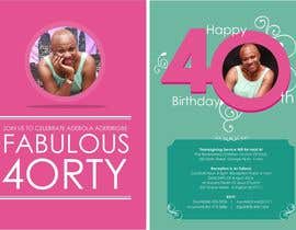 #9 for Design a Flyer for invitation Card for 40 year old party of Adebola Aderibigbe by ravikk5